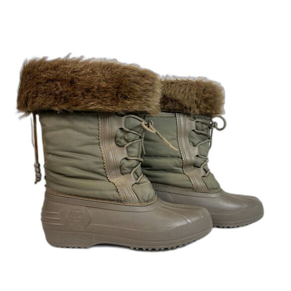 Sorel Kaufman Women's Waterproof Winter Rain Boot Liner 8 Faux Fur Canada - Picture 1 of 8